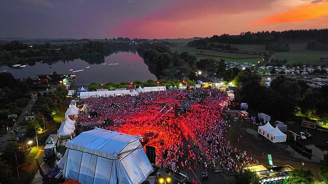 Das Festivalgelände beim Gabalier-Konzert aus der Vogelperspektive.
