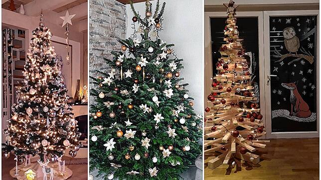 Jede Menge Hingucker: Viele Leserinnen und Leser haben uns Bilder ihres Weihnachtsbaums geschickt.