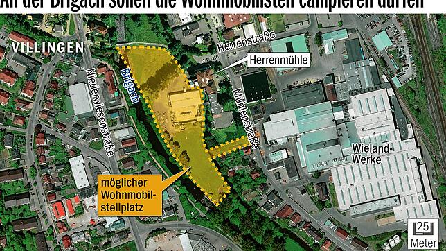 Bild : Wohnmobil-Gäste bringen Kaufkraft &ndash; Aber Villingen hat ihnen aber seit Jahren kaum etwas zu bieten