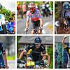 Die Vorfreude auf die Rad-DM ist groß bei Laura Süßemilch (oben, von links), Simon Geschke, Liane Lippert, Nico Denz (unten, von links), ...