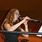 Tabea Kunde überzeugte beim Konzert des VJO in Todtmoos mit einem Solo für Oboe.