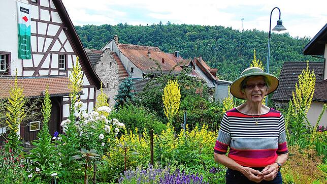Erika Scheuch (hier 2018 im Schürgarten) erhält heute Abend die Ehrennadel in Gold für 60&nbsp;Jahre Mitgliedschaft beim ...
