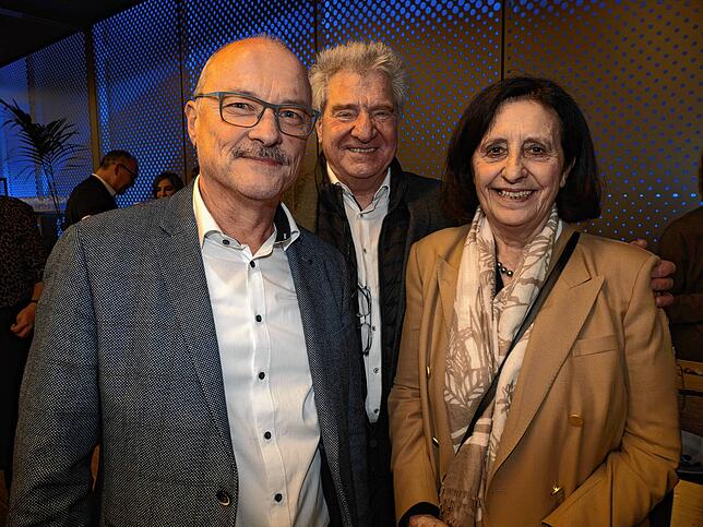 Martin Zeiher von Zorn Maschinenbau, der frühere Landrat Frank Hämmerle und die frühere Landtagsabgeordnete Veronika Netzhammer.