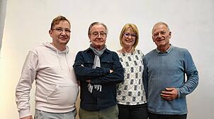 Der Vorstand des TC Kraftwerk Laufenburg (v. l.): Philippe Bössenrodt (Spielkommission), Präsident Christoph Grenacher, Alexandra ...