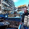Christian Stadler blickt auf die Rückseite des Stadler-Hauses in der Zollernstraße, vier Monate nach dem verheerenden Großbrand. ...