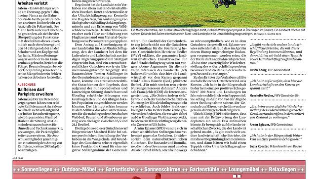 So berichtete der SÜDKURIER am 13. September.