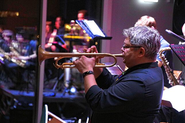 Michael Maisch ist Trompeter und Bandleader in der Band Fish&lsquo;s Jam-balay.