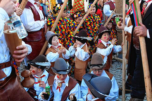 Bild 12: Kinderumzug und Setzen des Kindernarrenbaums in Stockach (Teil 2)