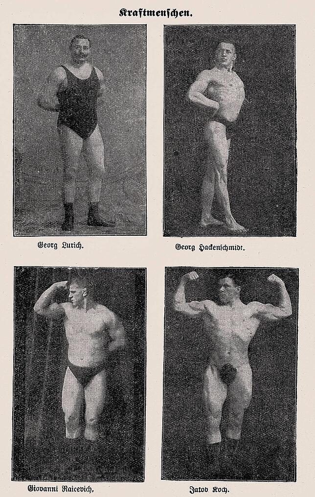 Kraftmenschen, in: Friedrich Eduard Bilz: Das neue Naturheilverfahren, Leipzig 1910.