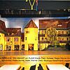 Das von Walter Michel gestaltete Bühnenbild für den Bad Säckinger Narrenspiegel 1991 mit Altenstift und Kursaal am Rudolf-Eberle-Platz, ...