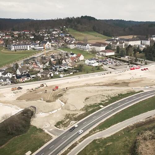 B33-Ausbau aus der Luft: So ist der Stand auf der Großbaustelle