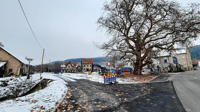 Der Straßenbau auf dem Brauereiareal ist weit fortgeschritten.