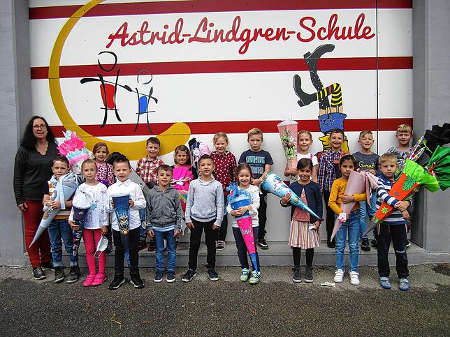 Die Klasse 1a der Astrid-Lindgren-Schule Dauchingen mit Klassenlehrerin Marianne Giesser.
