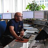 Die Einsatzzentrale der Feuerwehr Konstanz. Hier nimmt Andy Keller Meldungen entgegengenommen.