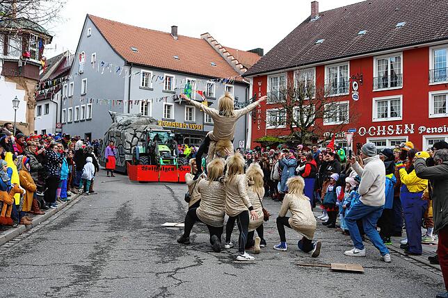 Bild 6: Beim großen Umzug Löffingen steppte der Bär