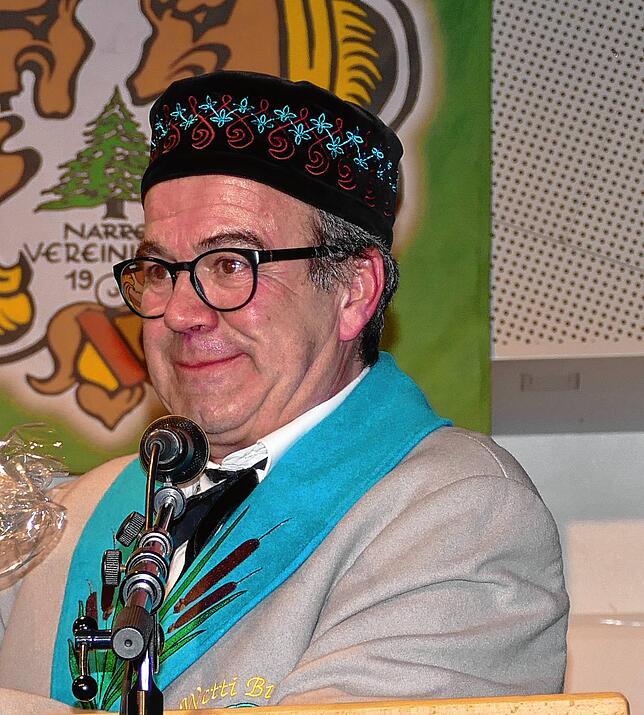 Zunftmeister Georg Vetter beim Brauchtumsabend. Der Chef der Wetti-Zunft ist stolz darauf, dass die Veranstaltung gemeinsam gestemmt wurde.