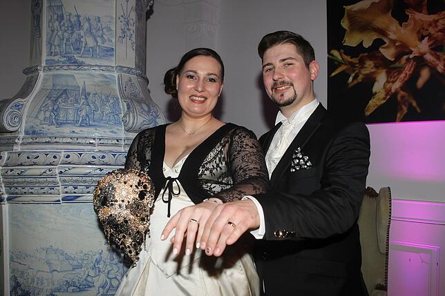 Hochzeitspaar Diana Gräfin Bernadotte und Ehemann Stefan Dedek