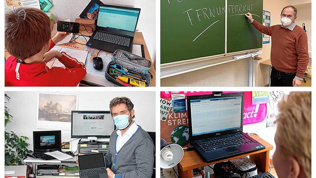 Fernunterricht war in den Schulen der Region am Montag für Schüler und Lehrer angesagt. Reibungslos verlief der Schulstart allerdings nicht.