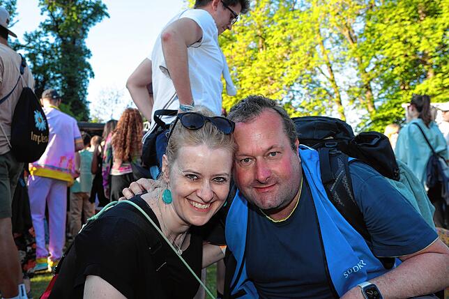 Bild 15: Im Stadion wird am zweiten Tag des Campus-Festivals nochmals aufgedreht