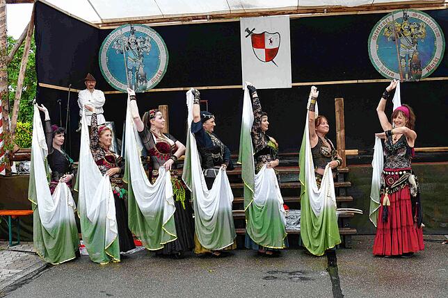 Bild 2: Tausende Besucher tauchten beim siebten "Stettener Spectaculum", 25.-27. Juli, ins Mittelalter ein