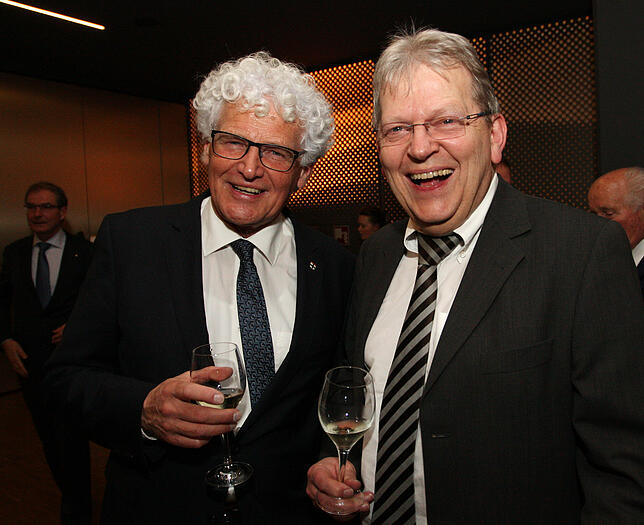 Friedhelm Schaal, Leiter der Wirtschaftsförderung der Stadt Konstanz (links), und Rainer Ott, Geschäftsführer des Gesundheitsverbundes ...