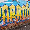 So sieht es aus, das gelungene Graffiti an der Braunegger Straße nahe der HTWG. Das verleiht Farbe und Fröhlichkeit.