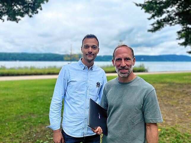 Stephan Gvozden (links) und Björn Brüggemann von der Konstanzer Eventagentur Bonanza Events.