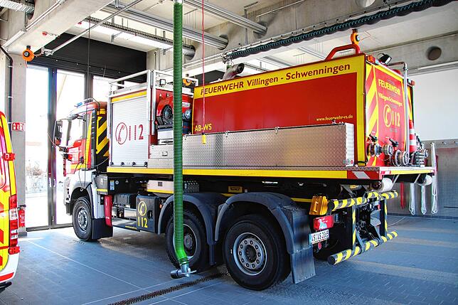 8000 Liter Löschwasser passen auf diesen Wagen der Schwenninger Feuerwehr – genug für einen Zimmerbrand.