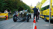 Georg Kaufmann mit seinem 1934er Lagonda Le Mans ist immer wieder mit Spaß dabei.