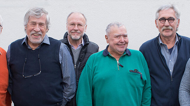 Das Filmteam um Gusty Hufschmid (von links): Karl W. Moos, Peter Haidacher, Dieter Syga, Gusty Hufschmid, Peter Kaspereit und José Morla.