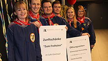 Hochmotiviert und sehr engagiert ist die junge Generation der Narren der Narrenzunft Frohsinn 1853 (Von links): Stefanie Höfler, ...