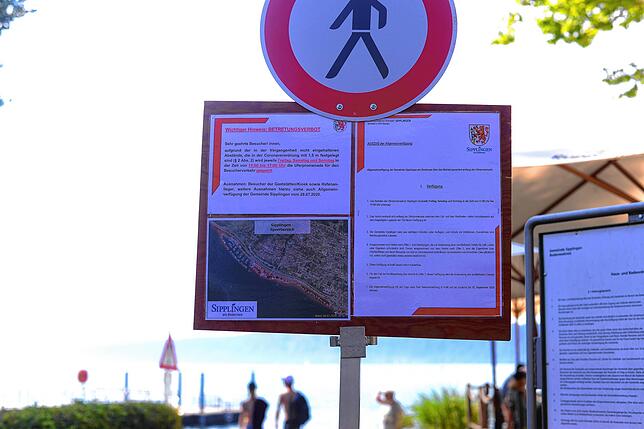 Bild 4: Die Wellen schlagen hoch: Gesperrte Uferbereiche sorgen für Unmut und übervolle Strandbereiche anderswo