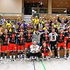 Die HSG Konstanz feiert mit ihren Fans den Auswärtssieg bei der Reserve der Rhein-Neckar Löwen.