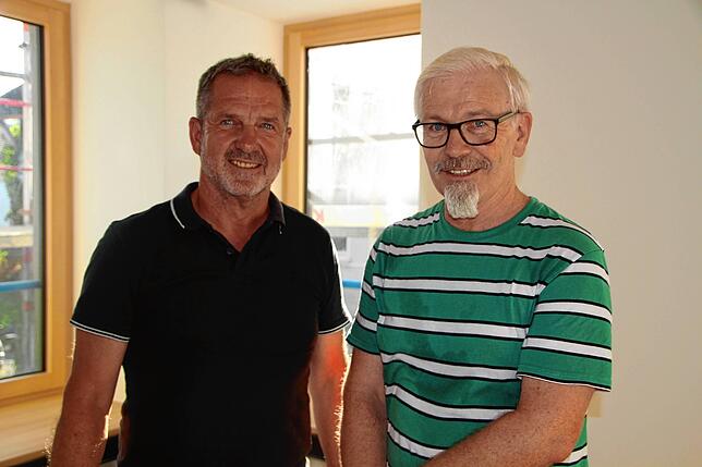 Peter Posprich und Guido Gabele gefällt die Farbgestaltung.