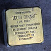 Dieser Stolperstein erinnert an Louis Bikart, Mitbegründer des FC 08 Villingen, der von den Nazis in Auschwitz ermordet wurde.