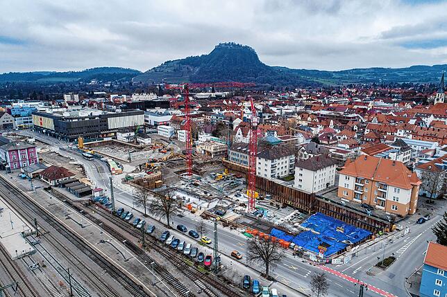 Bild 14: &bdquo;Cano zum Ersten&ldquo;: Wie sich der Bau des Singener Einkaufszentrums seit Oktober 2018 bis heute verändert