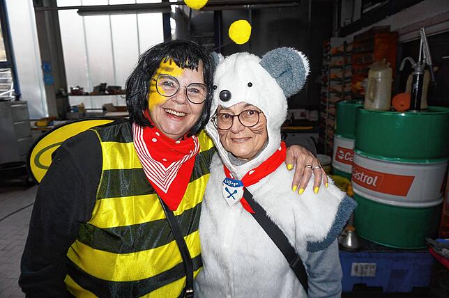 Das gibt es nur an Fasnacht: die Biene Maja und Eisbär Knut vereint in Seppenhofen.