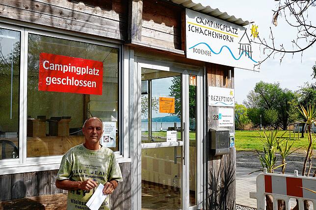 Richard Schieß vom Campingplatz Schachenhorn in Ludwigshafen hofft, dass die Campingplätze bald wieder öffnen können.