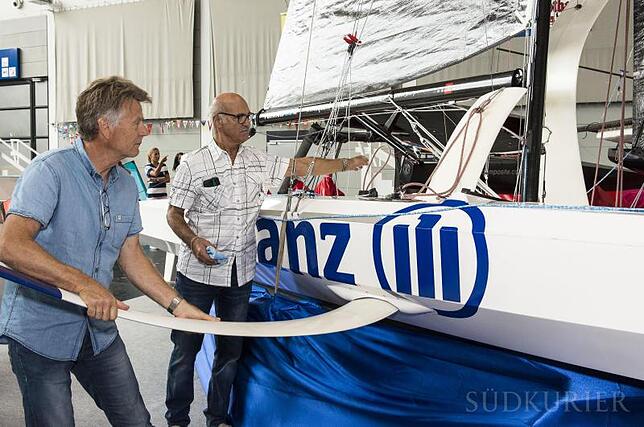 Ein neues Zeitalter beginnt: Michael Äppli und Max Schmidt von Quant Boats stellen das erste foilende Kielboot vor.