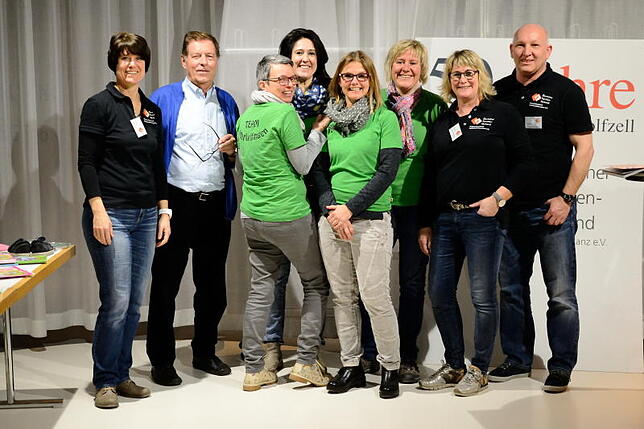 Ein gutes Team: Karin Vögele, Herbert Bruttel, Christine Rieple, Marion Ruther, Ramona Böttinger-Kowalski, Daniela Walter, Susi ...
