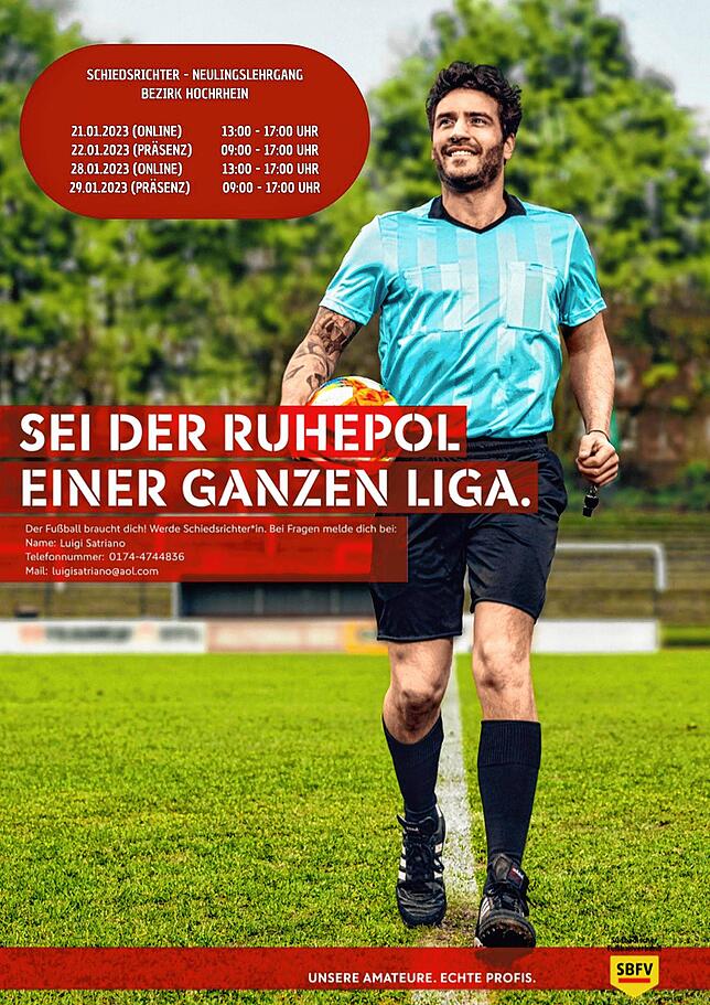 Neue Schiris gesucht! Die Schiedsrichter-Vereinigung Hochrhein bildet wieder Schiedsrichter aus. Der Neulingslehrgang wird in Hybridform ...