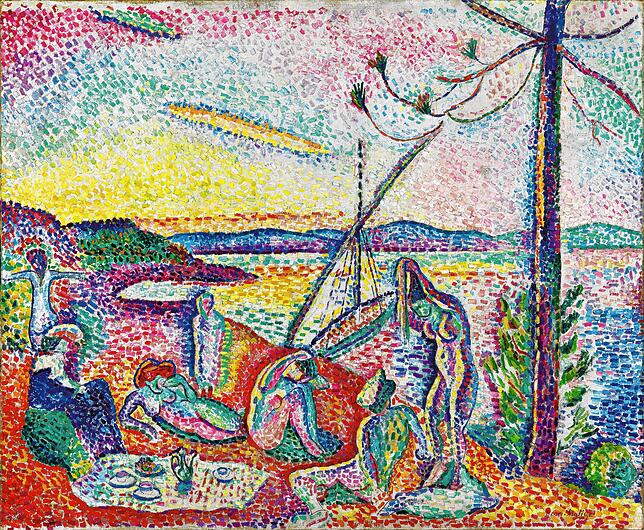 „Lux, calme et volupté“ (1904) zeigt die Familie von Matisse am Strand von Saint-Tropez.