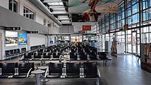 Eher die Regel als die Ausnahme: In der Halle des Bodensee-Airports herrscht oft Leere. (Archivbild)