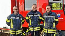 Stefan Ruf, Thomas Williard und Denis Reich (von links) zeigen Präsenz am Reitturnier. Fast 50 Köpfe stark ist das ehrenamtliche ...