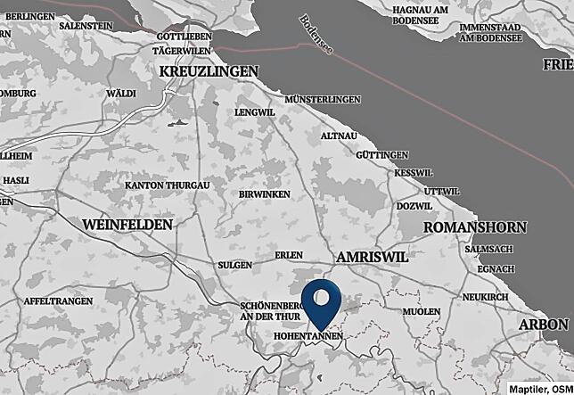 Hier liegt der Flugplatz Sitterdorf.