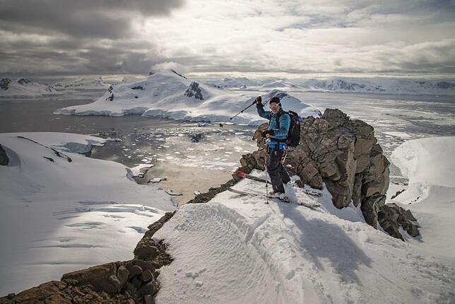 Klaus Haberstroh unternahm eine Segel- und Skitouren-Expedition in die Antarktis. Das Bild entstand in der Paradies Bay. Am 25. Januar ...
