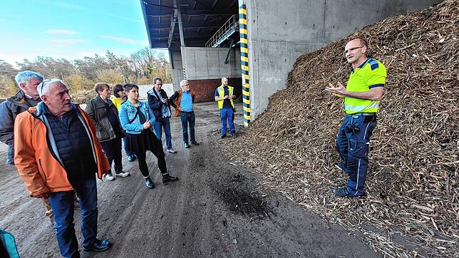 Das Material, das Geschäftsführer Christian Goldschmidt hier zeigt, wird in der Altholzverbrennungsanlage der Gärtnersiedlung in Beuren ...