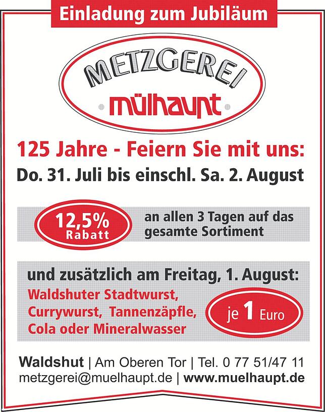Bild 1: 125 Jahre Metzgerei Mülhaupt: Leidenschaft für den Beruf