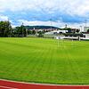 Noch fehlen die Markierungen des Spielfeldes auf dem neuen Rasen des Osterholz-Stadions. Das wird sich bis Samstag ändern, wenn der neue ...