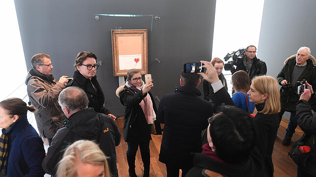 Bild : Banksys Schredder-Bild hängt jetzt in Baden-Baden: Es zeigt, warum die Kunst gegen den Kunstmarkt keine Chance hat